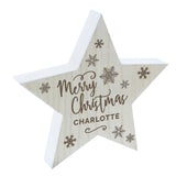 Personalised Wooden Star Christmas Decoration: 4 - Christmas Decorations By Gift Moments