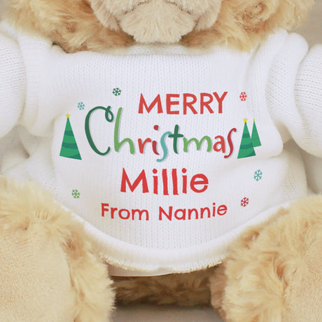 Personalised Merry Christmas Teddy Bear: 3 - Teddy Bears & Soft Toys By Gift Moments