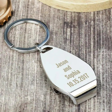 Personalised Engraved Bottle Opener Keyring: 6 - Keyrings By Gift Moments