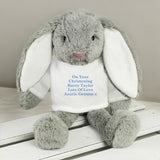 Personalised Blue Bunny Rabbit Gift: 2 - Teddy Bears & Soft Toys By Gift Moments