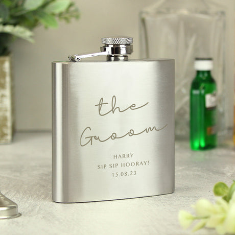 Personalised Engraved Stainless Steel Hip Flask: 1 - Hip Flasks By Gift Moments