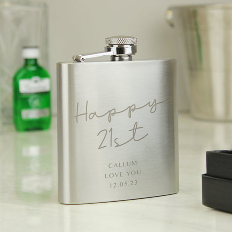 Personalised Engraved Stainless Steel Hip Flask: 9 - Hip Flasks By Gift Moments