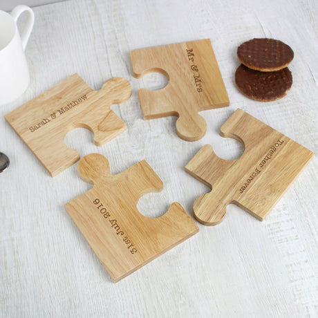 Personalised Jigsaw Coaster Set: 2 - Coasters By Gift Moments