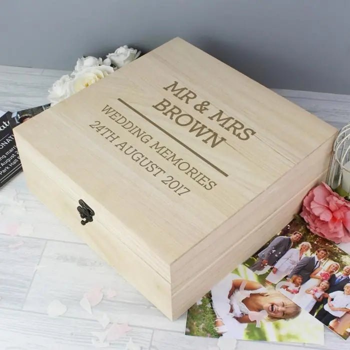 Personalised Large Wooden Keepsake Box: 3 - Keepsake Boxes By Gift Moments