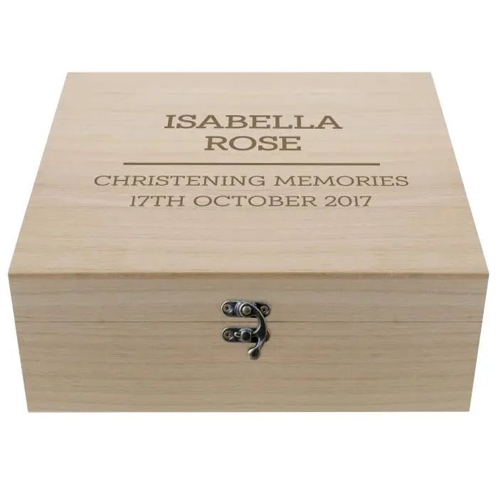 Personalised Large Wooden Keepsake Box: 4 - Keepsake Boxes By Gift Moments