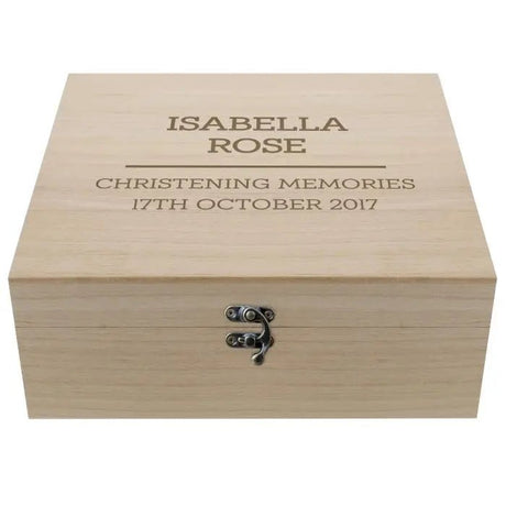 Personalised Large Wooden Keepsake Box: 4 - Keepsake Boxes By Gift Moments