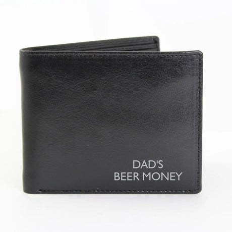 Personalised Leather Wallet with Custom Message: 3 - Wallets & Money Clips By Gift Moments