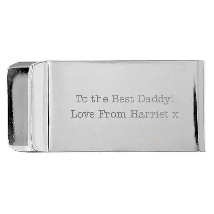 Personalised Silver Plated Money Clip: 5 - Wallets & Money Clips By Gift Moments