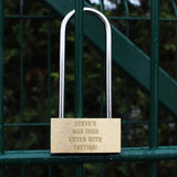 Personalised Any Message Padlock: 4 - Tools & Storage By Gift Moments