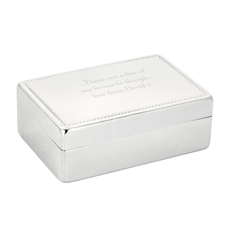 Personalised Rectangular Jewellery Box: 7 - Jewellery Boxes By Gift Moments