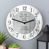 Personalised Shabby Chic Wooden Clock: 2 - Clocks By Gift Moments