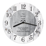 Personalised Shabby Chic Wooden Clock: 5 - Clocks By Gift Moments