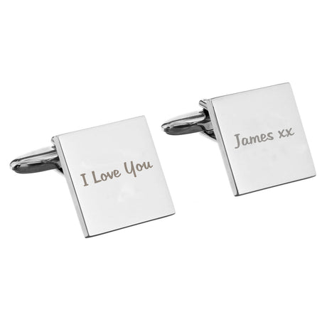 Personalised Square Cufflinks: 5 - Cufflinks & Tie Slides By Gift Moments