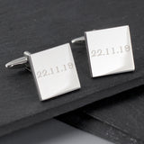 Personalised Square Cufflinks: 2 - Cufflinks & Tie Slides By Gift Moments