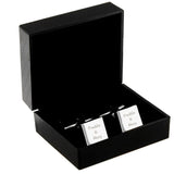 Personalised Engraved Square Cufflinks - 3 Lines: 4 - Cufflinks & Tie Slides By Gift Moments