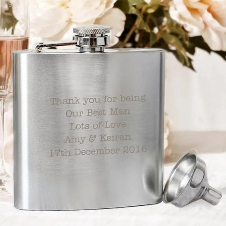 Personalised Stainless Steel Hip Flask: 2 - Hip Flasks By Gift Moments