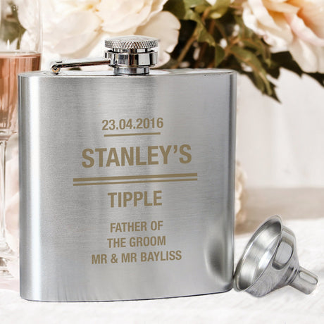 Personalised Engraved Stainless Steel Hip Flask: 4 - Hip Flasks By Gift Moments