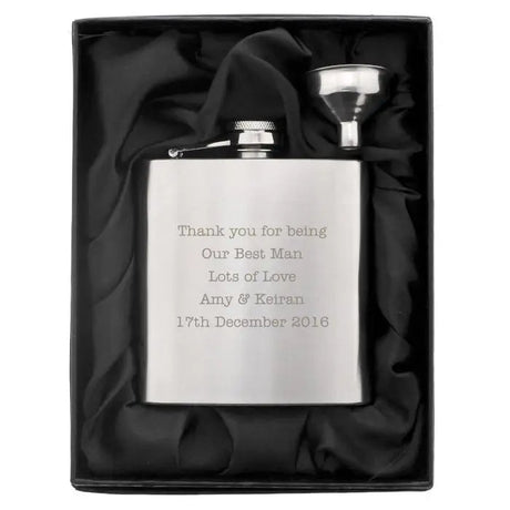 Personalised Stainless Steel Hip Flask: 3 - Hip Flasks By Gift Moments