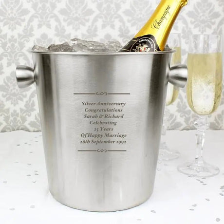 Personalised Stainless Steel Ice Bucket: 4 - Barware By Gift Moments