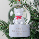 Personalised Teddy Bear Glitter Snow Globe: 2 - Snow Globes By Gift Moments