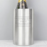 Personalised Stainless Steel Wine Cooler: 2 - Barware By Gift Moments