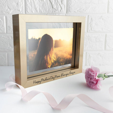 Personalised Metallic Gold Photo Frame: 1 - Photo Frames By Gift Moments