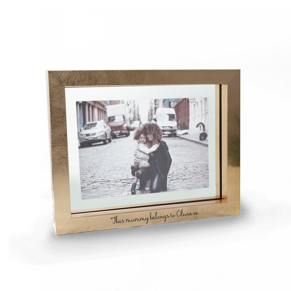 Personalised Metallic Gold Photo Frame: 7 - Photo Frames By Gift Moments