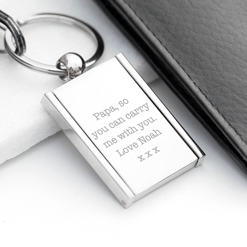 Personalised Photo Frame Keyring: 3 - Metal Keyrings By Gift Moments