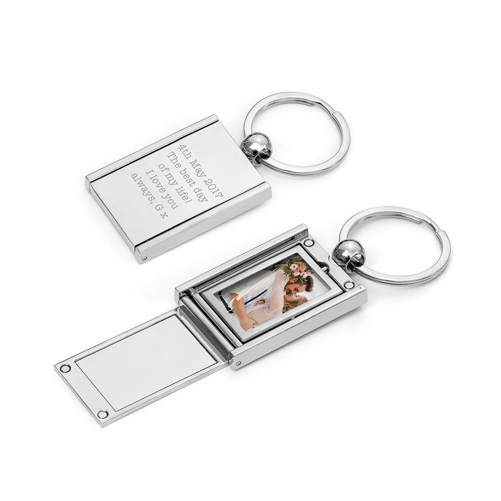 Personalised Photo Frame Keyring: 5 - Metal Keyrings By Gift Moments