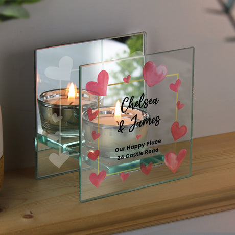 Personalised Mirrored Glass Tealight Holder: 1 - Candle Holders By Gift Moments