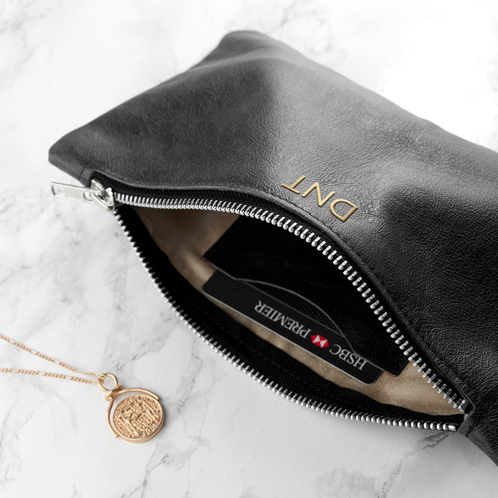 Personalised Monogram Leather Clutch Bag: 4 - Bags & Purses By Gift Moments