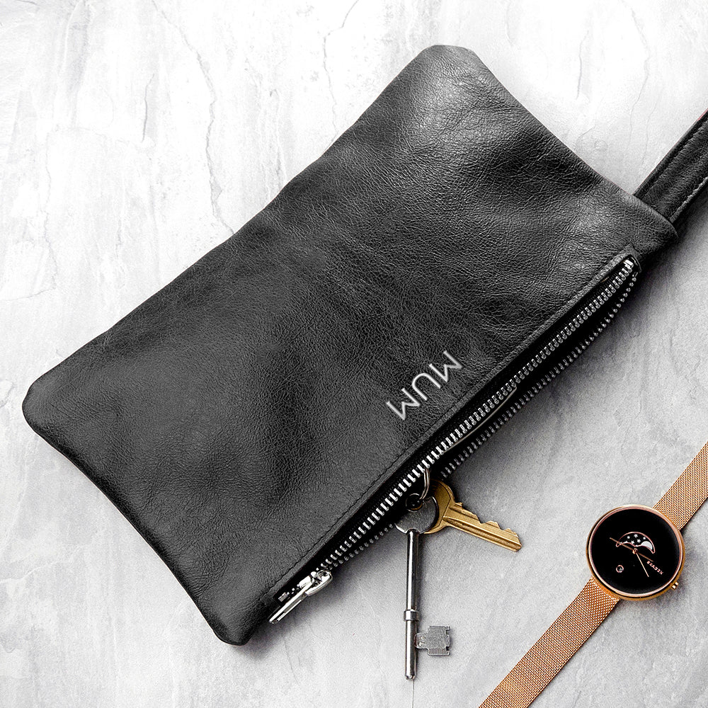 Personalised Monogram Leather Clutch Bag: 5 - Bags & Purses By Gift Moments