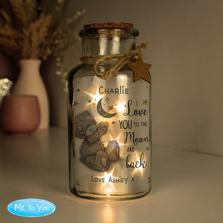 Personalised Moon & Back LED Jar: 1 - LED Lighting