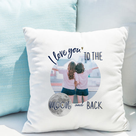 Personalised Moon & Back Photo Cushion: 1 - Cushions By Gift Moments