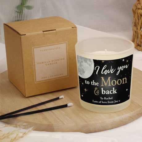 Personalised Moon & Back Scented Candle: 1 - Candles By Gift Moments