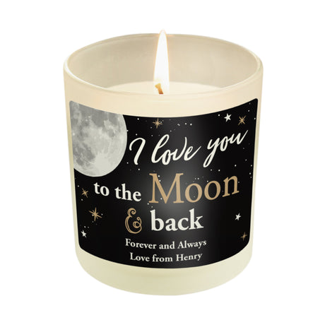 Personalised Moon & Back Scented Candle: 4 - Candles By Gift Moments