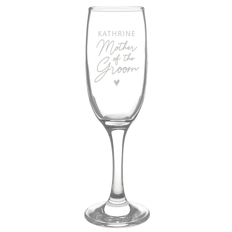 Personalised Mother of the Groom Flute: 4 - Champagne Flutes By Gift Moments