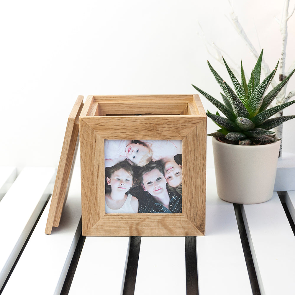 Personalised Mother’s Love Oak Photo Cube: 3 - Photo Cubes By Gift Moments