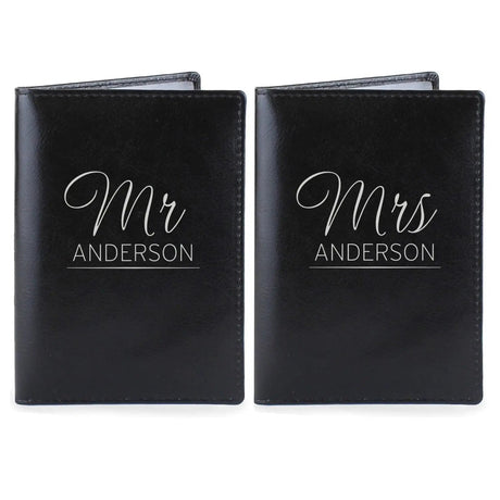 Personalised Mr & Mrs Passport Holders: 5 - Passport Holders By Gift Moments