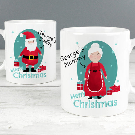 Personalised Mr & Mrs Claus Mug Set: 1 - Mugs By Gift Moments