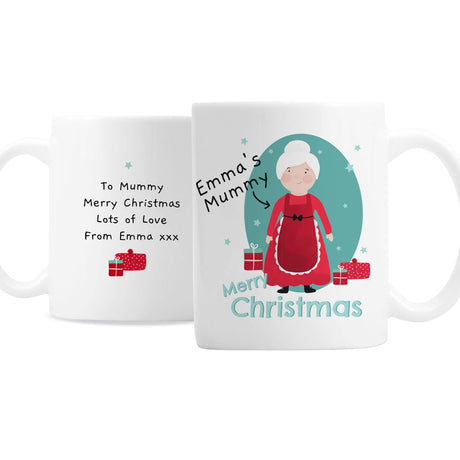 Personalised Mrs Claus Ceramic Christmas Mug: 4 - Mugs By Gift Moments