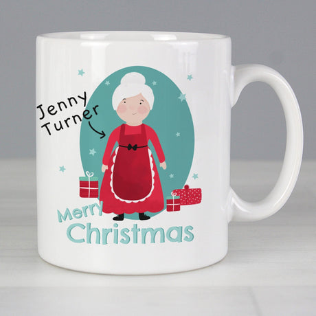 Personalised Mrs Claus Ceramic Christmas Mug: 2 - Mugs By Gift Moments