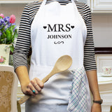 Personalised Mrs White Kitchen Apron: 1 - Aprons By Gift Moments