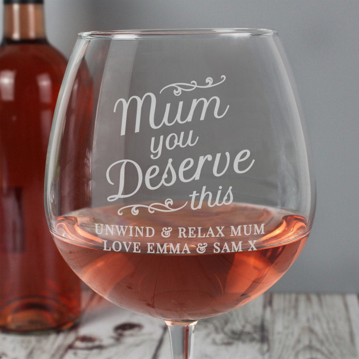 Personalised Mum Gin Balloon Glass: 3 - Cocktail Glasses By Gift Moments