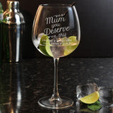 Personalised Mum Gin Balloon Glass: 2 - Cocktail Glasses By Gift Moments