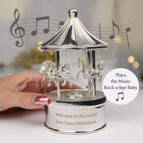 Personalised Musical Carousel Ornament: 4 - Ornaments By Gift Moments