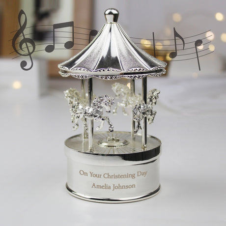 Personalised Musical Carousel Ornament: 1 - Ornaments By Gift Moments