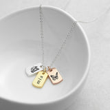 Personalised Butterfly Mini Tag Necklace: 2 - Necklaces By Gift Moments