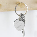 Personalised Diamante Heart Keyring: 2 - Keyrings By Gift Moments