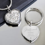 Personalised Diamante Heart Keyring: 3 - Keyrings By Gift Moments